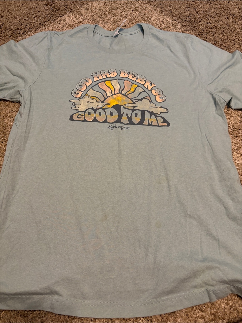 Graphic Tee Light Blue 'God Has Been So Good To Me'